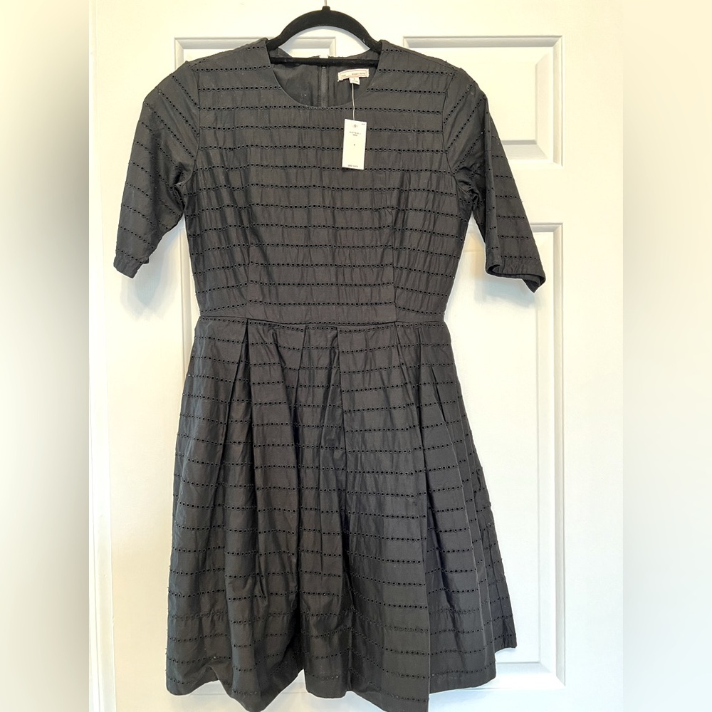 [NWT] GAP Black eyelet mini dress, size 0